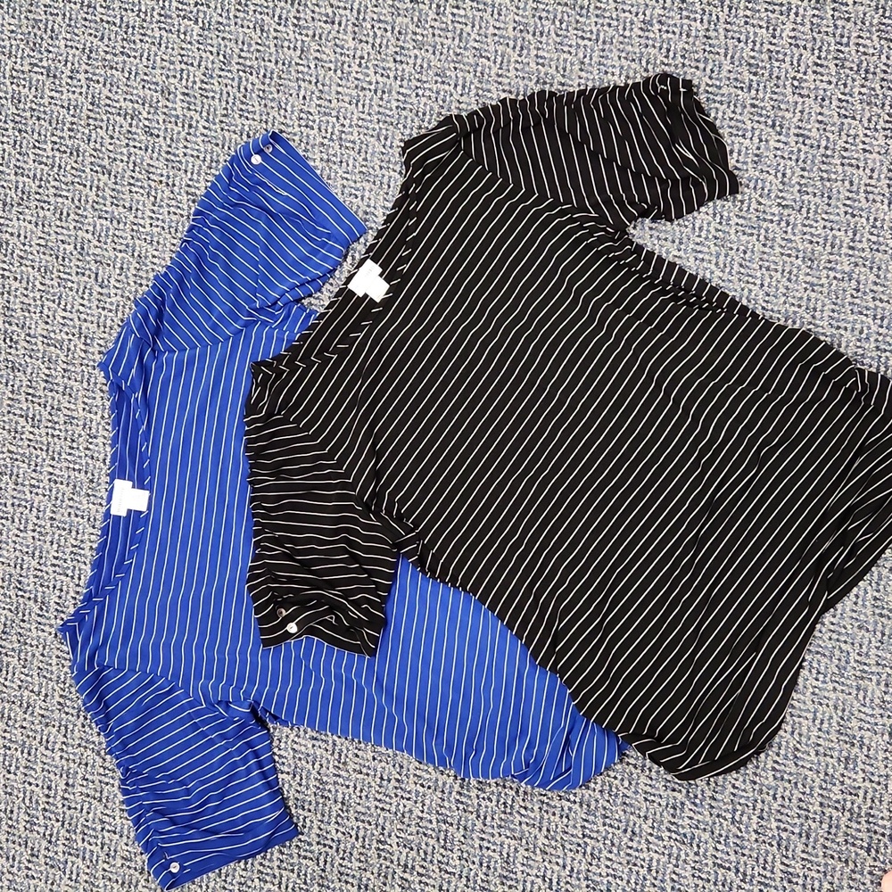 Motherhood maternity xl tops blue striped, black striped
